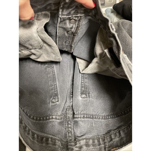 VTG 90s Levis 501 Jeans Mens 34x34 Black Straight Leg Button Fly USA Denim - Picture 13 of 14